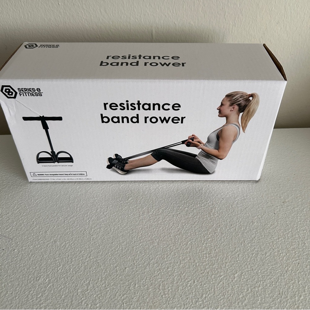 Resistance Band Rower - White/Black Packaging